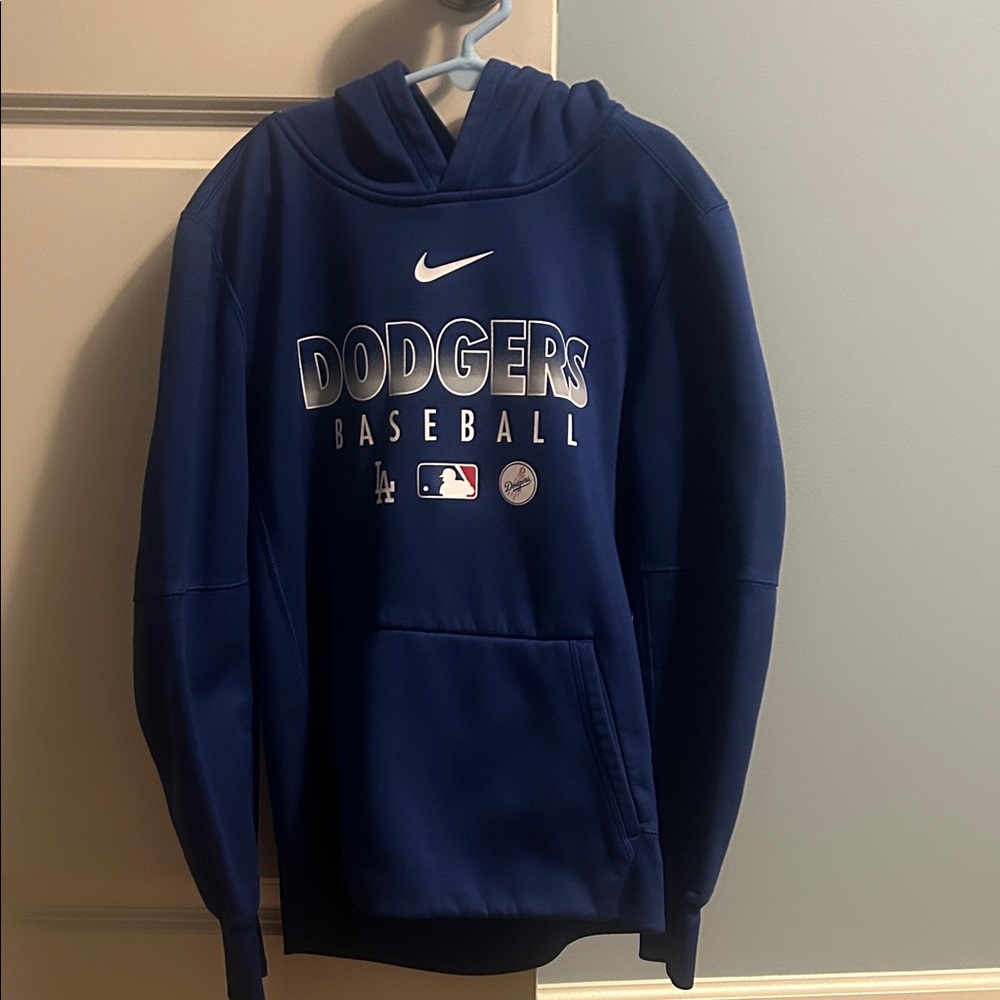 Nike Dodgers Baseball Hoodie in Deep Blue